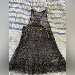 free people extra small beaded sheer dress